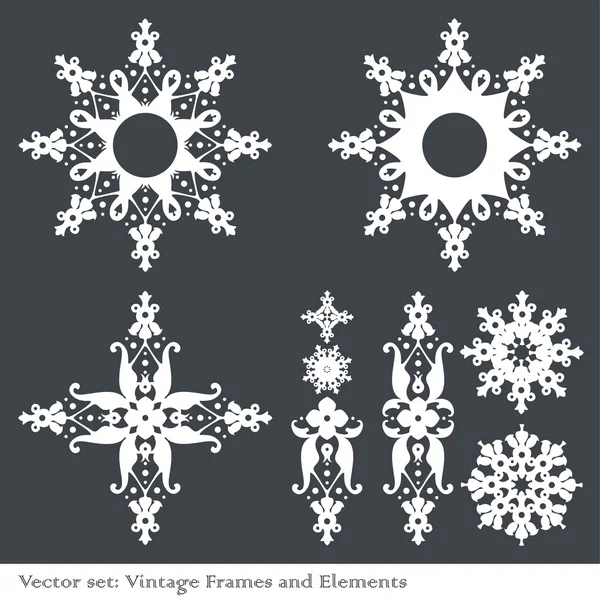 Elementos vintage para marco o cubierta de libro, tarjeta — Vector de stock