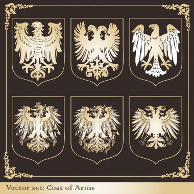 Eagle coat of arms heraldic clipart