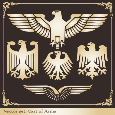 Eagle coat of arms heraldic clipart