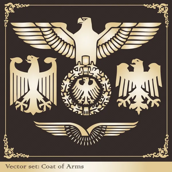 Wappenschild des Adlers — Stockvektor