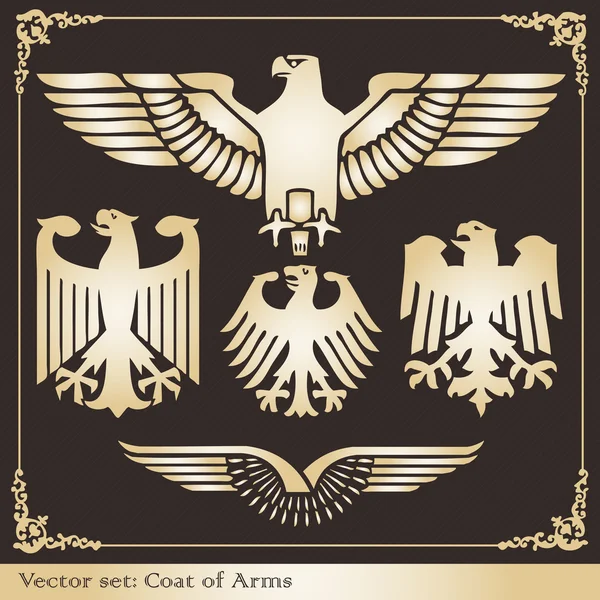 Wappenschild des Adlers — Stockvektor