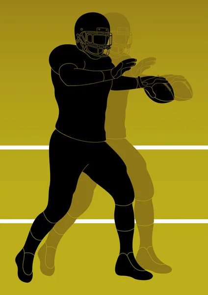Vecteur joueur de football américain — Image vectorielle