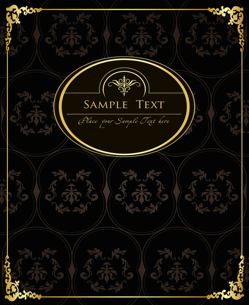 Vignette border vintage vector