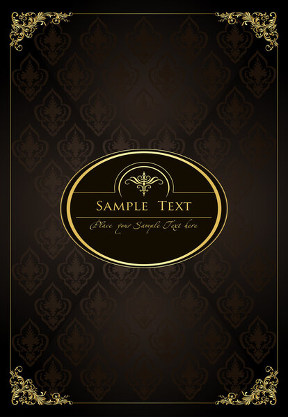 Vignette border vintage vector