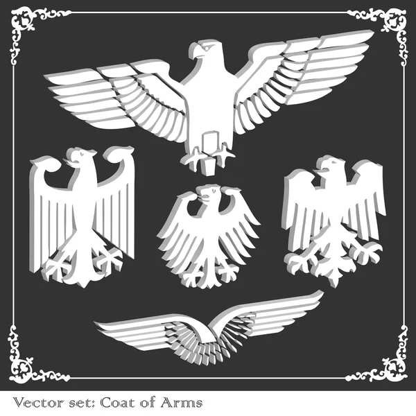 Геральдический герб орла — стоковый вектор