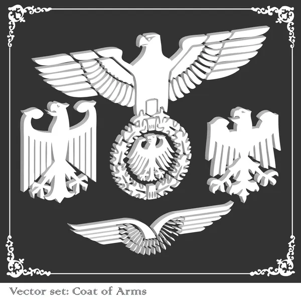 Escudo de armas Águila heráldica — Archivo Imágenes Vectoriales