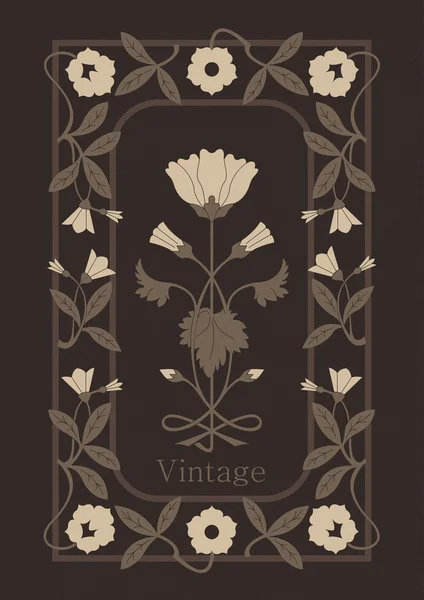 Vintage elements for frame or book cover, card — Stock Vector