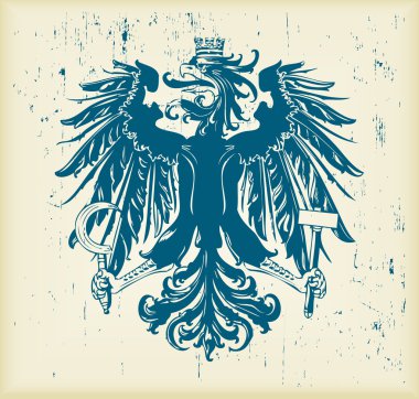 Eagle coat of arms vector clipart