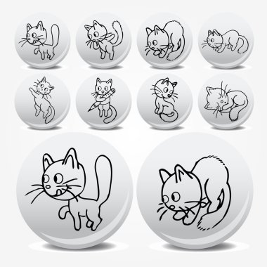 Cats icons clipart