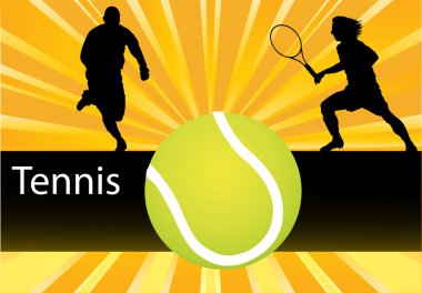 Tennis player vector clipart