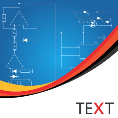 Electric plan vector blueprint clipart