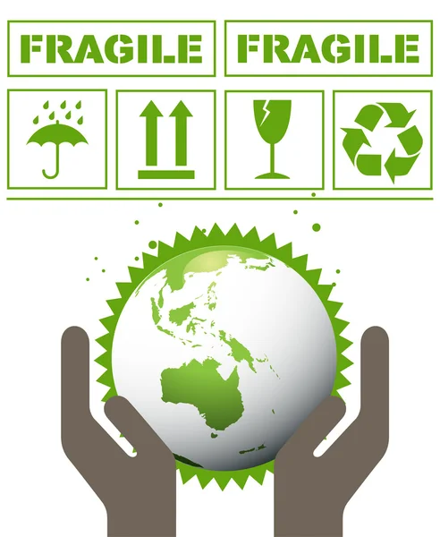 Zielona planeta ekologia koncepcja tło — Wektor stockowy