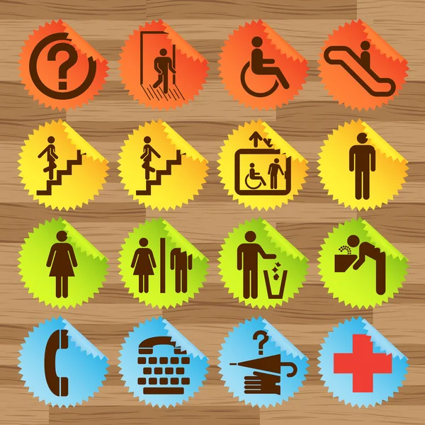 Set di icone per pittogrammi per interni — Vettoriale Stock