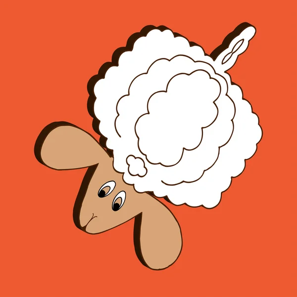 かわいい羊のイラスト — ストックベクタ