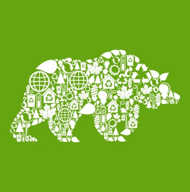 Wild forest bear vector clipart