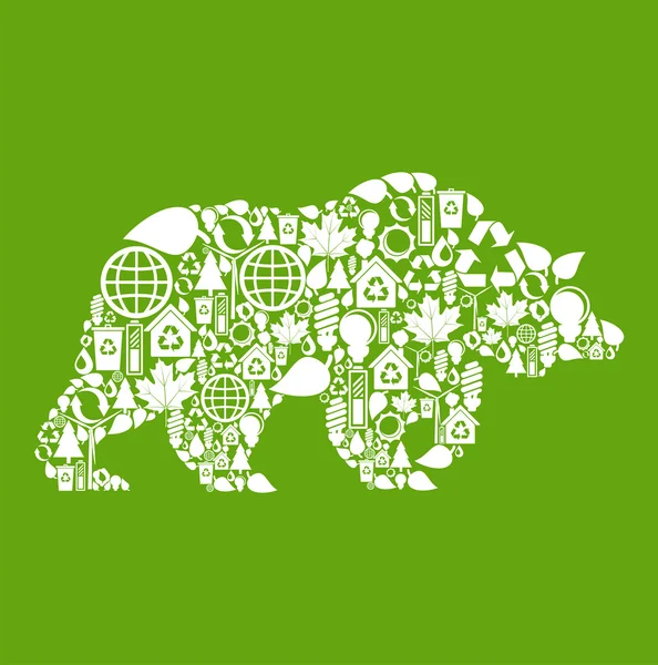 Vecteur ours des forêts sauvages — Image vectorielle