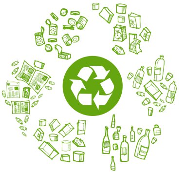 Recycling eco vector background clipart