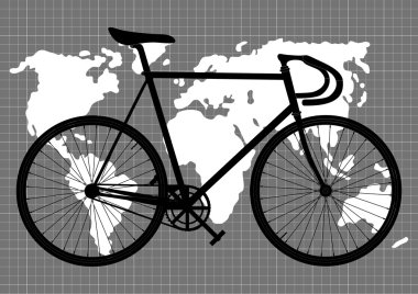 Abstract vintage bicycle background clipart