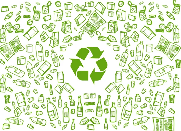 Reciclagem Eco Vector Background — Vetor de Stock