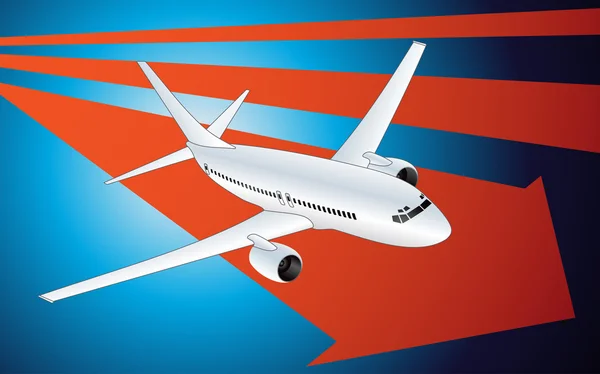 Abstrakt bakgrund med flygplan — Stock vektor