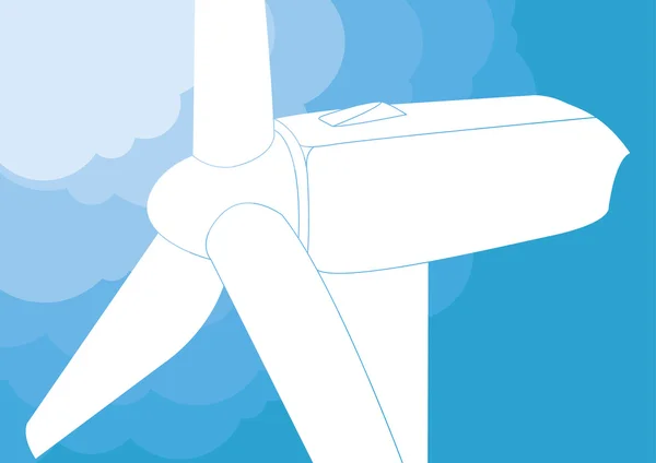 风力发电机组 — 图库矢量图片