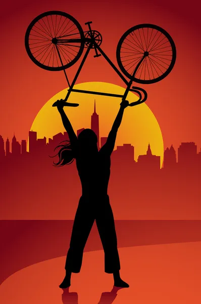 Велогонщик Фиксированной Передачей — стоковый вектор