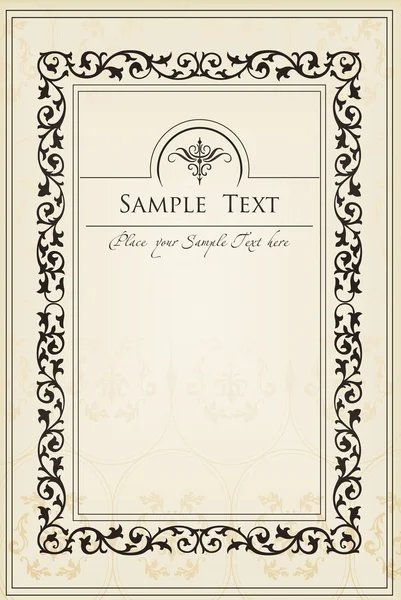 Abstract vintage frame and elements background Stock Illustration