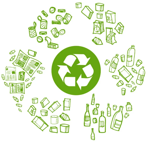 リサイクルの Eco のベクトルの背景 ロイヤリティフリーのストックイラスト