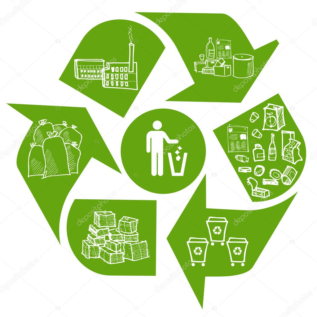 Recycling eco background