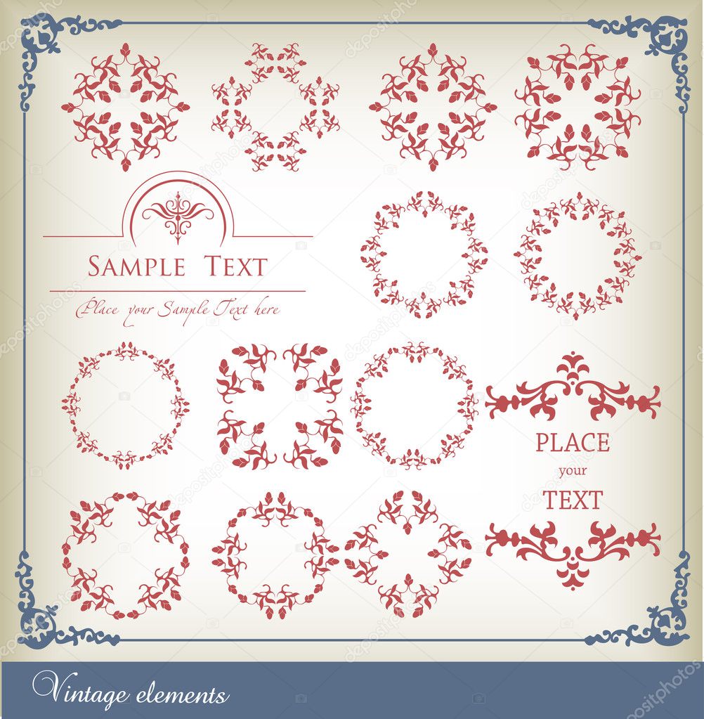 Abstract vintage frame background vector
