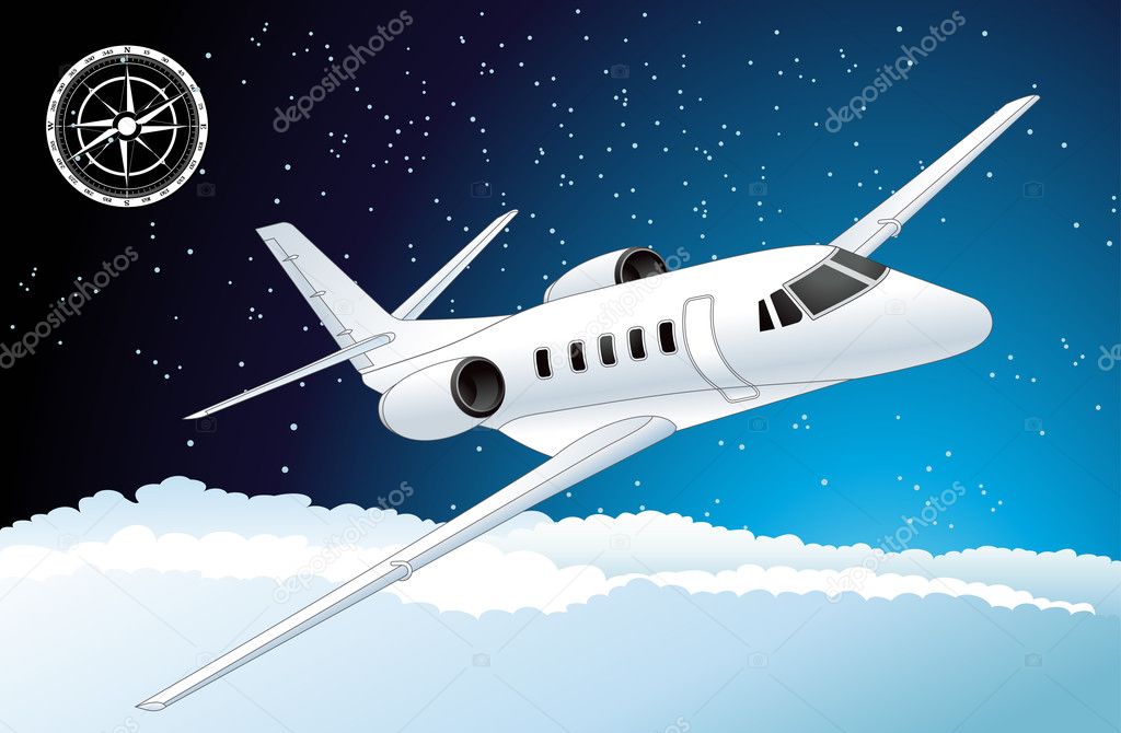 Abstract background with airplane