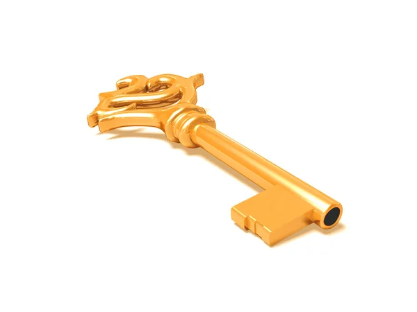Złoty klucz. Obrazek Stockowy