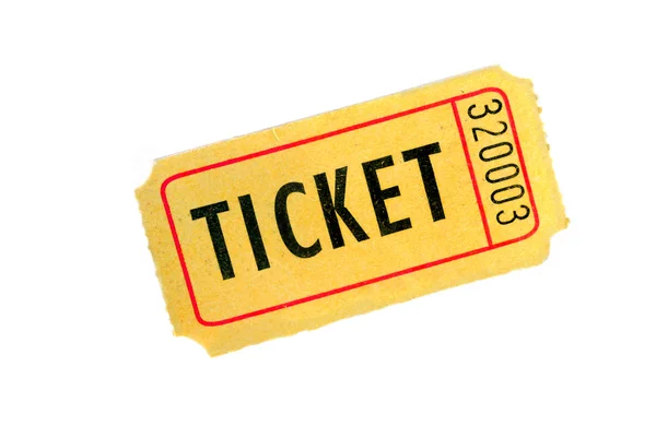 Ein Ticket auf weißem Hintergrund — Stockfoto