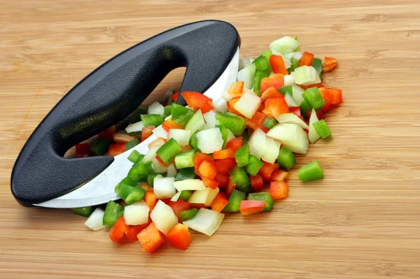 Wiegemes met gehakte uien en paprika — Stockfoto