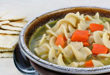 Hearty Chicken Noodle Soup with Carrots clipart
