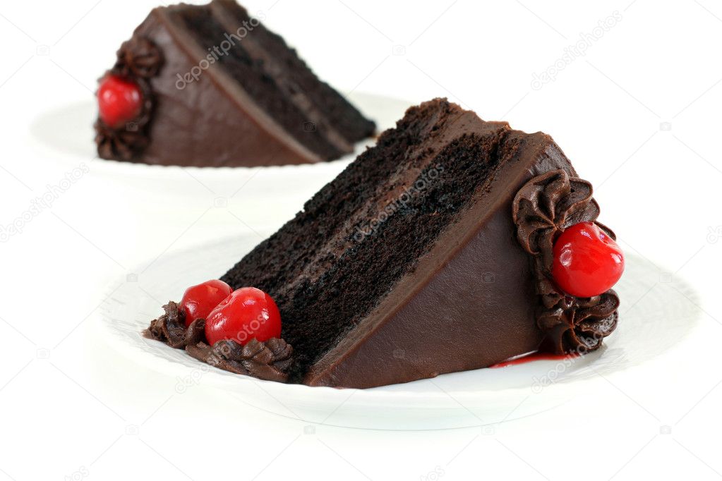 Chocolate Fudge Cake with Cherries
