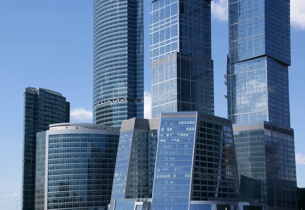 Ουρανοξύστες Του Διεθνούς Κέντρου Επιχειρήσεων Πόλη Μόσχα Ρωσία — Φωτογραφία Αρχείου