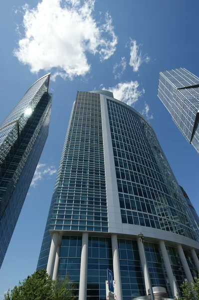 Rascacielos del Centro Internacional de Negocios (Ciudad) primer plano, Moscú, Ru —  Fotos de Stock