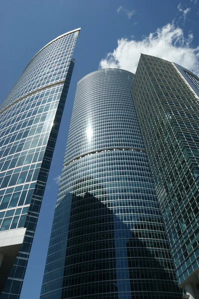 Ουρανοξύστες Του Διεθνές Επιχειρηματικό Κέντρο Πόλη Closeup Μόσχα Ρωσία — Φωτογραφία Αρχείου