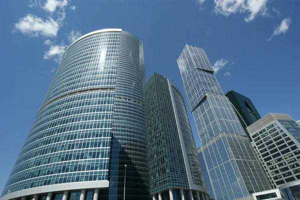 Arranha-céus do Centro Internacional de Negócios (Cidade) close-up, Moscou, Ru — Fotografia de Stock