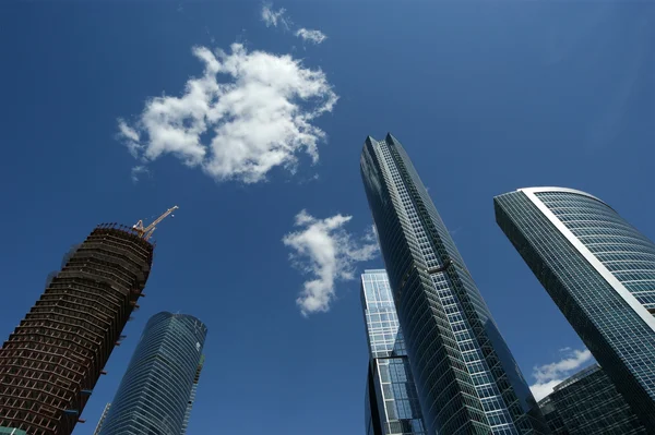 Arranha Céus Centro Internacional Negócios Cidade Close Moscou Rússia — Fotografia de Stock