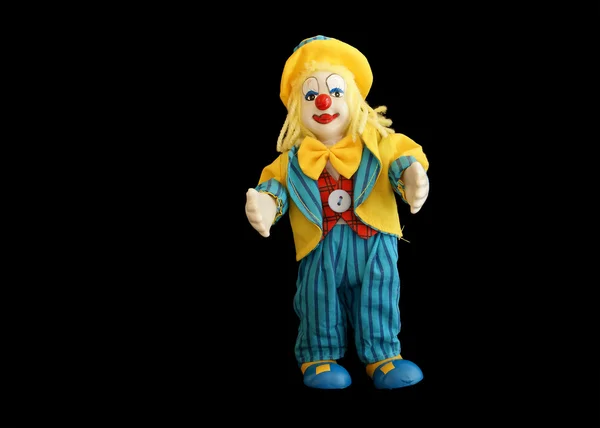 Изолированная фигурка смешного клоуна — стоковое фото
