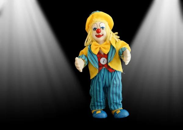 Изолированная Фигурка Смешного Клоуна — стоковое фото