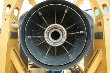 Inside the rear of a jet engine clipart