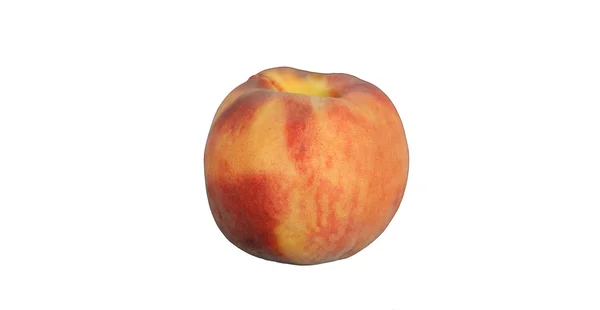 Большой спелый персик, изолированный на белом фоне — стоковое фото