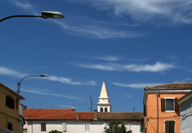 porec, Istria, Hırvatistan'ın eski şehir sokaklarında