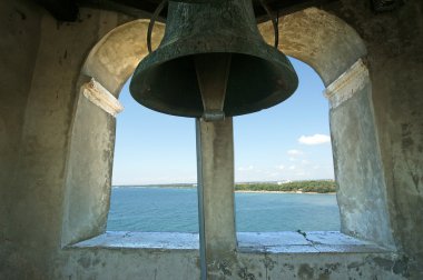 The ancient bell. Euphrasian basilica, Porec, Istria, Croatia. Included in the UNESCO World Heritage List