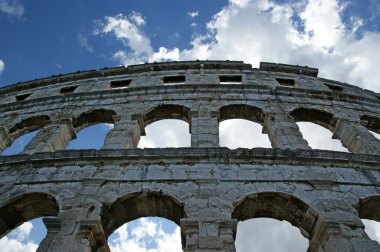 pula, Hırvatistan'da Arena (colosseum) görünümü