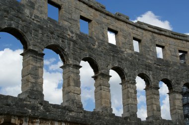 pula, Hırvatistan'da Arena (colosseum) görünümü