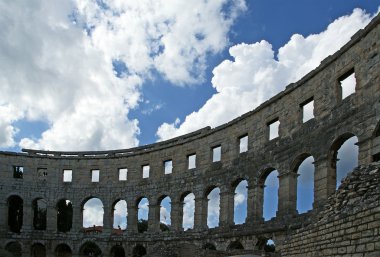 Roma amfi tiyatro, pula, Hırvatistan'da Arena (colosseum) görünümü